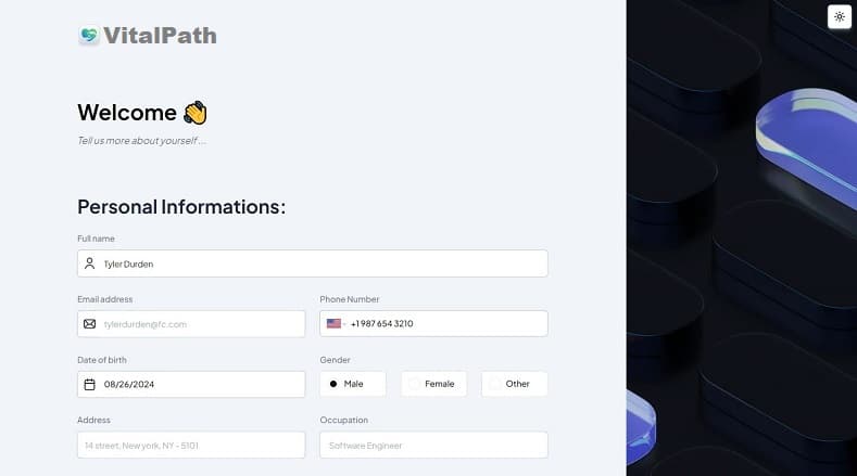 LoginPage screenshot
